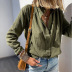 women’s casual loose button linen long-sleeved shirt nihaostyles clothing wholesale NSXPF72478