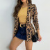 women’s long-sleeved slim leopard print jacket nihaostyles clothing wholesale NSXPF72487