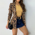 women’s long-sleeved slim leopard print jacket nihaostyles clothing wholesale NSXPF72487