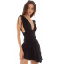 women s V-neck slim backless drawstring vest dress nihaostyles clothing wholesale NSXPF72491