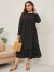 women s printing long-sleeved round neck dress nihaostyles clothing wholesale NSCX72502