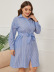 women s stripe-breasted long-sleeved shirt dress nihaostyles clothing wholesale NSCX72503