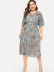 women s plus size floral v-neck chiffon long dress nihaostyles clothing wholesale NSCX72511