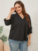 women s loose V-neck solid color long-sleeved shirt nihaostyles clothing wholesale NSCX72513