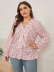 women s V-neck printing loose long-sleeved shirt nihaostyles clothing wholesale NSCX72514
