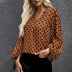 women s wave point loose long sleeve shirt nihaostyles clothing wholesale NSCX72519