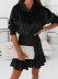 Women‘S Velvet Casual Mid-Length Hooded Dress NSCX72522