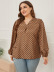 women s V-neck polka dot loose shirt nihaostyles clothing wholesale NSCX72527