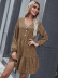 women’s long-sleeved V-neck loose printed dress nihaostyles clothing wholesale NSCX72533