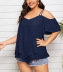 women s plus size strapless sling irregular shirt nihaostyles clothing wholesale NSCX72536