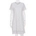 female round neck lace short-sleeve dress two-piece suit nihaostyles clothing wholesale NSKL72615