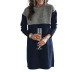 stitching loose long-sleeved dress Nihaostyles wholesale clothing vendor NSLZ72628