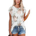 loose round neck flower print short-sleeved t-shirt Nihaostyles wholesale clothing vendor NSLZ72630
