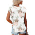 loose round neck flower print short-sleeved t-shirt Nihaostyles wholesale clothing vendor NSLZ72630