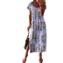 Loose Long Skirt Ethnic Short-Sleeved Dress NSLZ72632