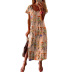 Loose Long Skirt Ethnic Short-Sleeved Dress NSLZ72632