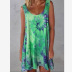 Round Neck Sleeveless Tie-Dye Printed Dress NSLZ72634