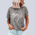 leopard print lip print round neck short-sleeved t-shirt Nihaostyles wholesale clothing vendor NSLZ72638