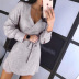 lace-up V-neck sequined silver dot dress Nihaostyles wholesale clothing vendor NSLZ72639