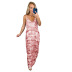 tie-dye printing loose sling long dress Nihaostyles wholesale clothing vendor NSLZ72641