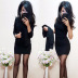 solid color small blazer skirt two-piece set Nihaostyles wholesale clothing vendor NSLZ72644