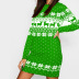 women s Christmas print round neck long sleeve dress nihaostyles clothing wholesale NSHYG72682