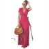 women s short-sleeved polka-dot long dress nihaostyles clothing wholesale NSHYG72684