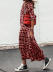 printed leopard print V-neck swing long-sleeved long dress Nihaostyles wholesale clothing vendor NSMS72698