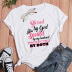 Women s casual short-sleeved T-shirt with color English printing nihaostyles clothing wholesale NSYAY73762