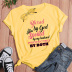 Women s casual short-sleeved T-shirt with color English printing nihaostyles clothing wholesale NSYAY73762
