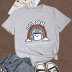 Cartoon Rainbow Printed Short-Sleeved T-Shirt NSYAY73758