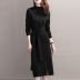 women s Half-high collar wool knit slit dress nihaostyles clothing wholesale NSBY76859
