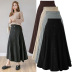 women s High-waist knitted mid-length pleated skirt nihaostyles clothing wholesale NSBY76869