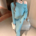 women s pullover sweater and knitted suspender dress suit nihaostyles clothing wholesale NSBY76872