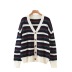 women s striped jacquard knitted cardigan nihaostyles clothing wholesale NSBY76876