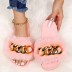 metal chain hairy slippers NSCRX76886