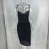 Tight-Fitting Low-Cut Strap Dress NSDMS76896