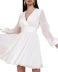 women s long-sleeved V-neck  printing dress nihaostyles wholesale clothing NSNXX78194