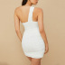 One-Shoulder Tight Backless Oblique Shoulder Dress NSFD78207