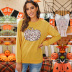 Halloween print round neck sweatshirt nihaostyles clothing wholesale NSSI78243