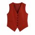 women s solid color slim waist vest nihaostyles clothing wholesale NSAM78281
