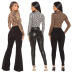 women s short long-sleeved  half high neck snake print bottoming shirt nihaostyles wholesale clothing NSOSD78312