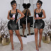  women s sleeveless bronzing leather dress nihaostyles wholesale clothing NSOSD78318