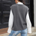 Loose Short Section Lapel Sleeveless Sweater Vest NSLM78320