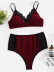 Lace Shoulder Girdle Velvet Panties Bikini Suit NSFQQ78331