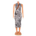 women s Print Lace Hollow Long Skirt nihaostyles wholesale clothing NSOSD78359