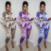 women s tight-fitting printed two-piece nihaostyles wholesale clothing NSOSD78363