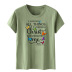 Camiseta de manga corta suelta de algodón de poliéster con estampado de mariposas para mujer, ropa de nihaostyles al por mayor NSXPF78370