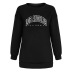 women s letter print round neck fleece sweatshirt nihaostyles clothing wholesale NSXPF78381