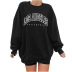 women s letter print round neck fleece sweatshirt nihaostyles clothing wholesale NSXPF78381